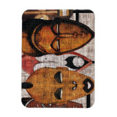 数々の顔トライバルフォトマグネット マグネット (縦)