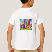 数々の – カラーお誕生日ケーキデザインキッズベーシック Tシャツ (裏面)