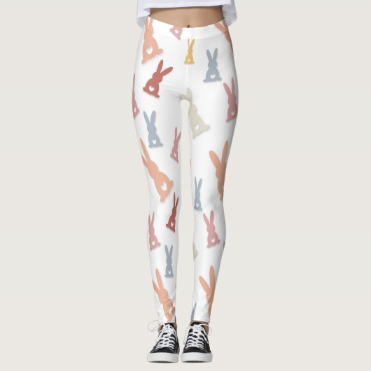 数々の – カラーのウサギのレギンス レギンス (正面)