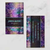 数々の – カラーのスパークルとグリッターパターン 名刺 (正面/裏面)
