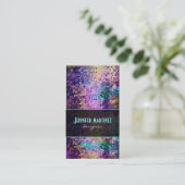 数々の – カラーのスパークルとグリッターパターン 名刺 (スタンド正面)