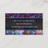 数々の – カラーのスパークルとグリッターパターン 名刺 (裏面)