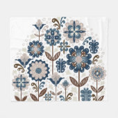 数々の – カラーのブーケ：手書き フリースブランケット (正面(横))