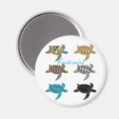 数々の – カラーウミガメサンダー_コーブ マグネット (正面/裏面)