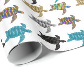 数々の – カラーウミガメサンダー_コーブ ラッピングペーパー (ロールコーナー)