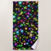 数々の – カラークリスマススターレイズ–57191 ビーチタオル (正面)