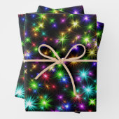 数々の – カラークリスマススターレイズ–57191 ラッピングペーパーシート (インサイチュ)