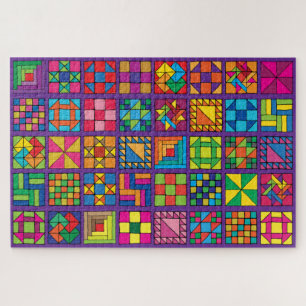 数々の – カラーサンプラーキルト20" x 30" ジグソーパズル