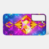 数々の – カラーダイヤモンドパターンモバイル SAMSUNG GALAXYケース (裏面横)