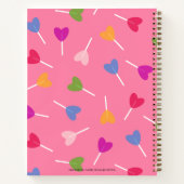 数々の – カラーハート棒つきキャンデースパイラルノートブック ノートブック (裏面)