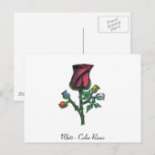 数々の – カラーバラ ポストカード (正面/裏面)