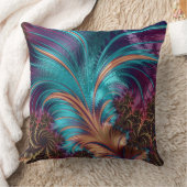 数々の – カラーフラクタル羽根デザイン装飾用クッション クッション (ブランケット)