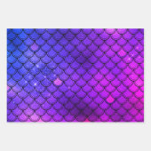 数々の – カラーマーメイドグリッターギフトラッピング ラッピングペーパーシート (正面3)