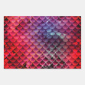 数々の – カラーマーメイドグリッターギフトラッピング ラッピングペーパーシート (正面2)