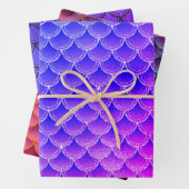 数々の – カラーマーメイドグリッターギフトラッピング ラッピングペーパーシート (インサイチュ)