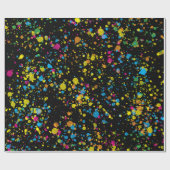 数々の – カラーミニ絵を描(ばちゃばちゃ)跳ねる紙吹雪ブラスト ラッピングペーパー (フラット)