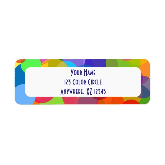 数々の – カラー円とドット ラベル (正面)