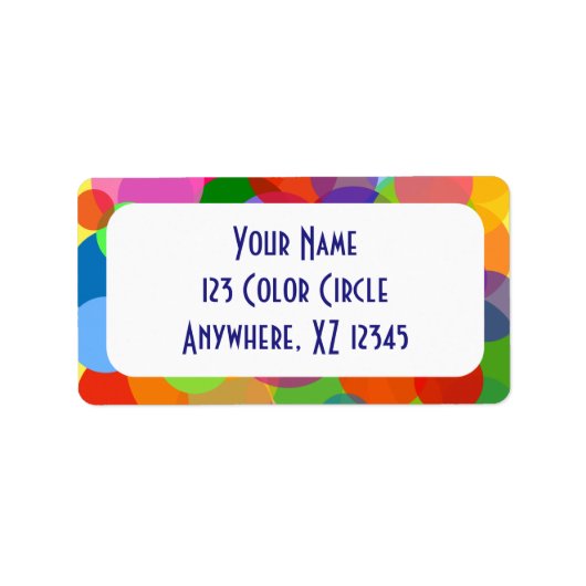 数々の – カラー円とドット ラベル (正面)