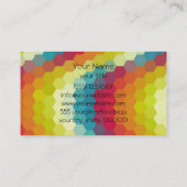 数々の – カラー山形の六角形パターン2 名刺 (裏面)