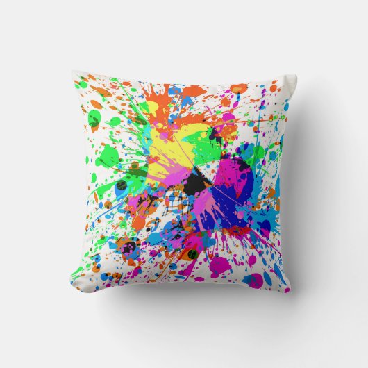 数々の – カラー抽象芸術絵を描スプラ クッション (正面)