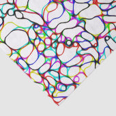 数々の – カラー曲線抽象芸術パターン 薄葉紙 (詳細)