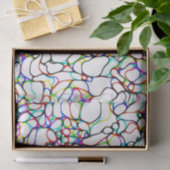 数々の – カラー曲線抽象芸術パターン 薄葉紙 (ギフト)