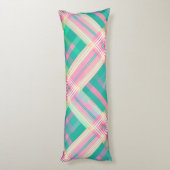 数々の – カラー格子状デザイン ボディピロー (裏面 (縦))