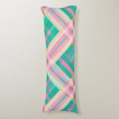数々の – カラー格子状デザイン ボディピロー (正面縦)
