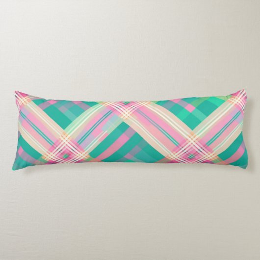 数々の – カラー格子状デザイン ボディピロー (正面)