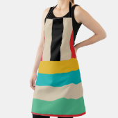 数々の – カラー水平ストライプ垂直 エプロン (インサイチュ)