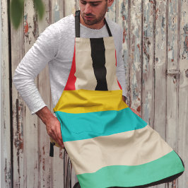 数々の – カラー水平ストライプ垂直 エプロン