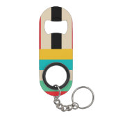 数々の – カラー水平ストライプ垂直 キーホルダー栓抜き (裏面)