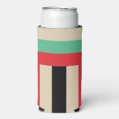 数々の – カラー水平ストライプ垂直 スリム缶クーラー (Seltzer正面)
