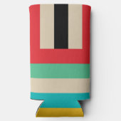 数々の – カラー水平ストライプ垂直 スリム缶クーラー (裏面)