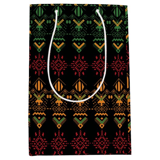 数々の – カラー黒歴史月地理 ミディアムペーパーバッグ (正面)