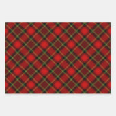 数々の – カラー&プレイドデザイン完璧なクリスマスプレゼント ラッピングペーパーシート (正面)