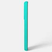 数々の-ティール(緑がかった色)上のカラー結晶デザイン SAMSUNG GALAXYケース (裏面横)