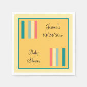 数々の-パーソナライズされたcolor2ビーチーに スタンダードカクテルナプキン (正面)