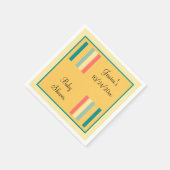 数々の-パーソナライズされたcolor2ビーチーに スタンダードカクテルナプキン (角)