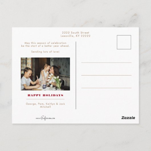 数々の-モダン写真コラージュ付き/カスタム文字 ポストカード (裏面)