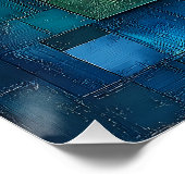 数々の – レイヤ構造の幾何学的アート – 横鮮やか景 ポスター (コーナー)