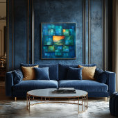 数々の – レイヤ構造の幾何学的アート – 横鮮やか景 ポスター