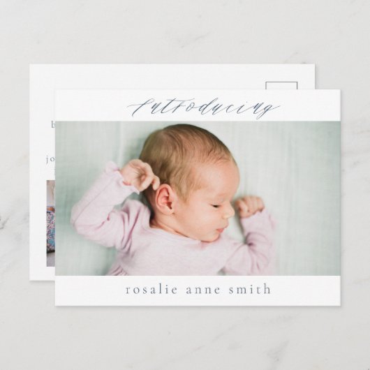 数々の – 写真の誕生発表のポストカード ポストカード (正面/裏面)