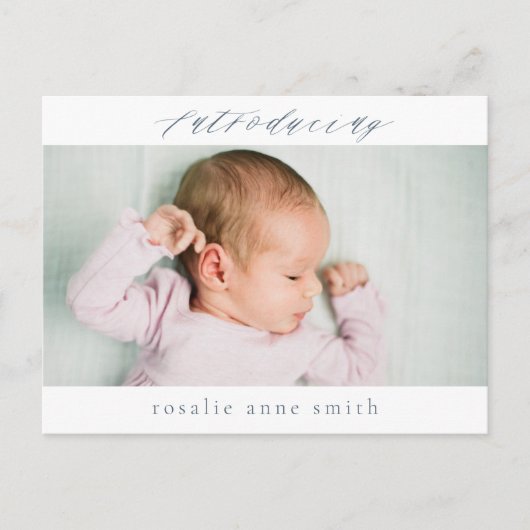 数々の – 写真の誕生発表のポストカード ポストカード (正面)