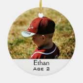 数々の – 写真ファミリクリスマス飾り セラミックオーナメント (裏面)