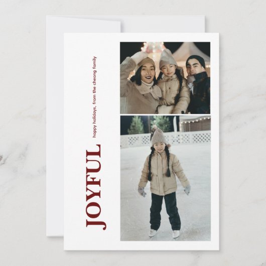 数々の – 写真縦置き文字おもしろいデザイン シーズンカード (正面)