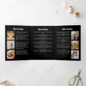 数々の – 写真葬儀/追悼/生命お祝い 三つ折りプログラム (内部)