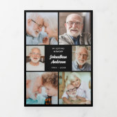 数々の – 写真葬儀/追悼/生命お祝い 三つ折りプログラム (カバー)