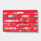 数々の – 色の矢印パターンThunder_Cove バッジ (裏面)