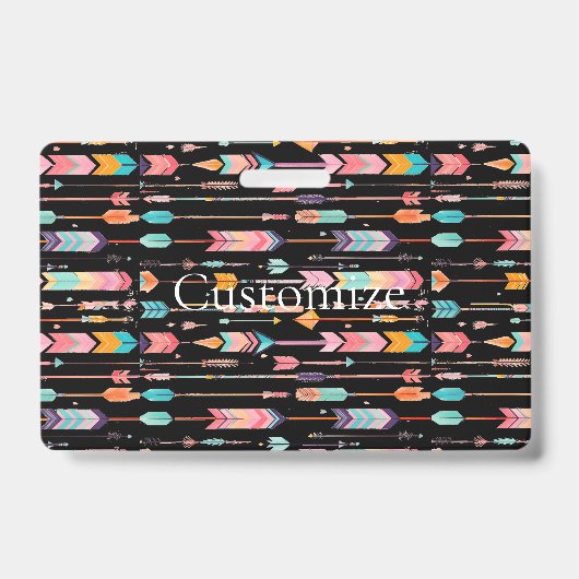 数々の – 色の矢印パターンThunder_Cove バッジ (正面)